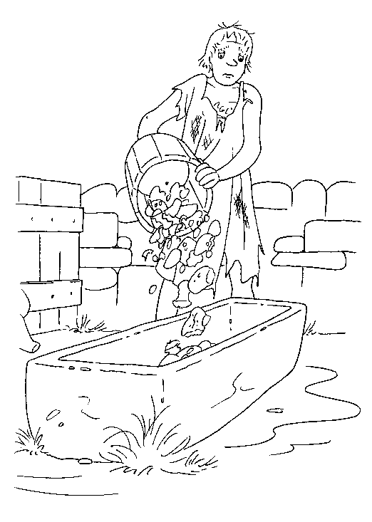 Plansa de colorat cu Biblia Ilustrata 80